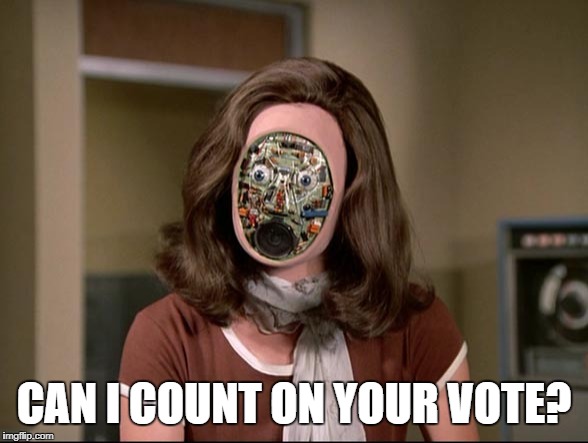 Fembot 4th Party | CAN I COUNT ON YOUR VOTE? | image tagged in 2020,platform,plank,electoral college | made w/ Imgflip meme maker