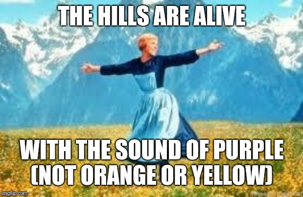 Look At All These Meme | THE HILLS ARE ALIVE; WITH THE SOUND OF PURPLE (NOT ORANGE OR YELLOW) | image tagged in memes,look at all these | made w/ Imgflip meme maker