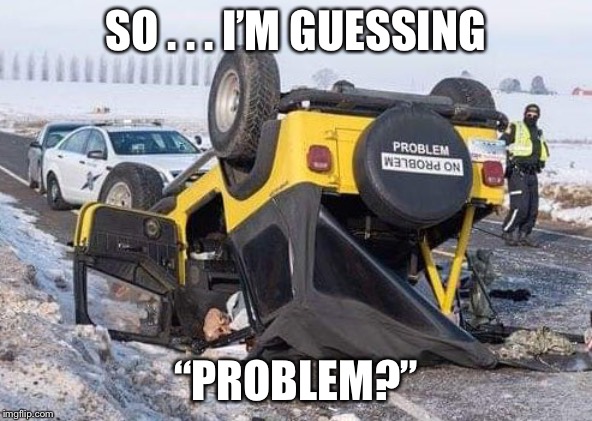 SO . . . I’M GUESSING; “PROBLEM?” | image tagged in problem | made w/ Imgflip meme maker