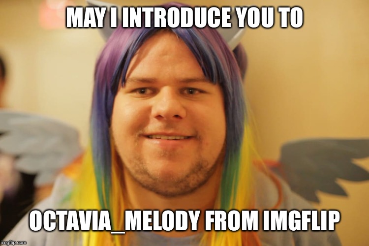 MAY I INTRODUCE YOU TO; OCTAVIA_MELODY FROM IMGFLIP | image tagged in my little pony | made w/ Imgflip meme maker