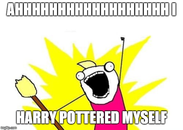 X All The Y | AHHHHHHHHHHHHHHHHHH I; HARRY POTTERED MYSELF | image tagged in memes,x all the y | made w/ Imgflip meme maker