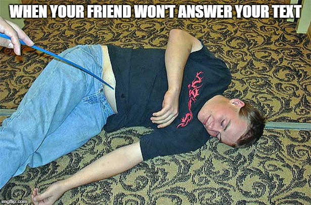WHEN YOUR FRIEND WON'T ANSWER YOUR TEXT | image tagged in aint nobody got time for that | made w/ Imgflip meme maker
