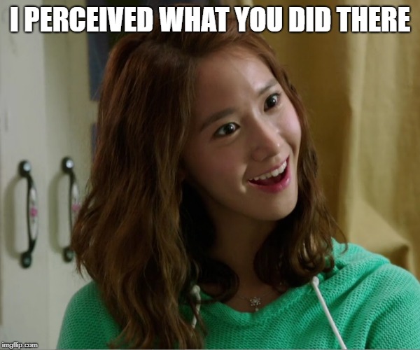 Yoo Don't Say | I PERCEIVED WHAT YOU DID THERE | image tagged in yoo don't say | made w/ Imgflip meme maker