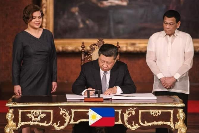 High Quality Duterte Xi Sign Blank Meme Template