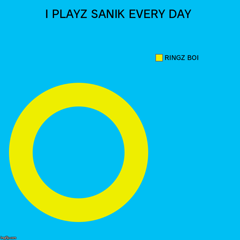 I PLAYZ SANIK EVERY DAY | RINGZ BOI | image tagged in charts,donut charts | made w/ Imgflip chart maker