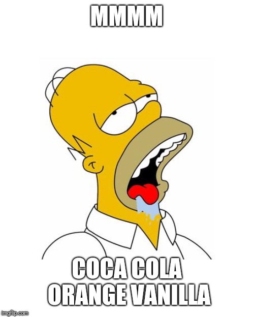 I bet everyone heard about this new flavor from Coke |  MMMM; COCA COLA ORANGE VANILLA | image tagged in homer simpson drooling,coca cola,orange,vanilla,memes | made w/ Imgflip meme maker