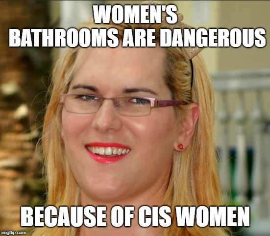 WOMEN'S BATHROOMS ARE DANGEROUS; BECAUSE OF CIS WOMEN | made w/ Imgflip meme maker
