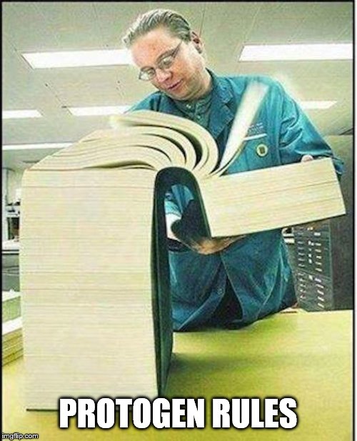 big book | PROTOGEN RULES | image tagged in big book | made w/ Imgflip meme maker