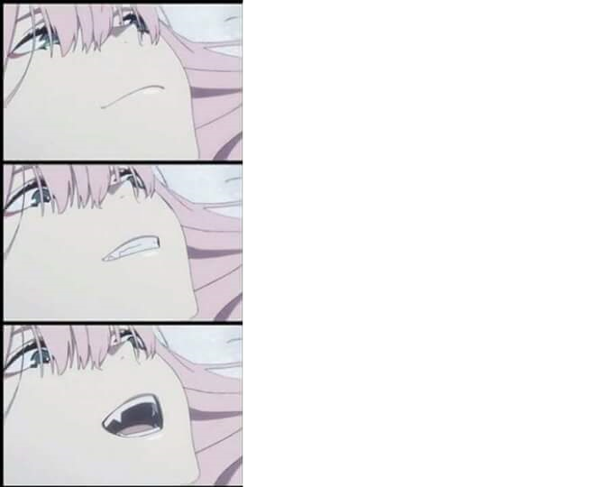 Zero two Blank Meme Template