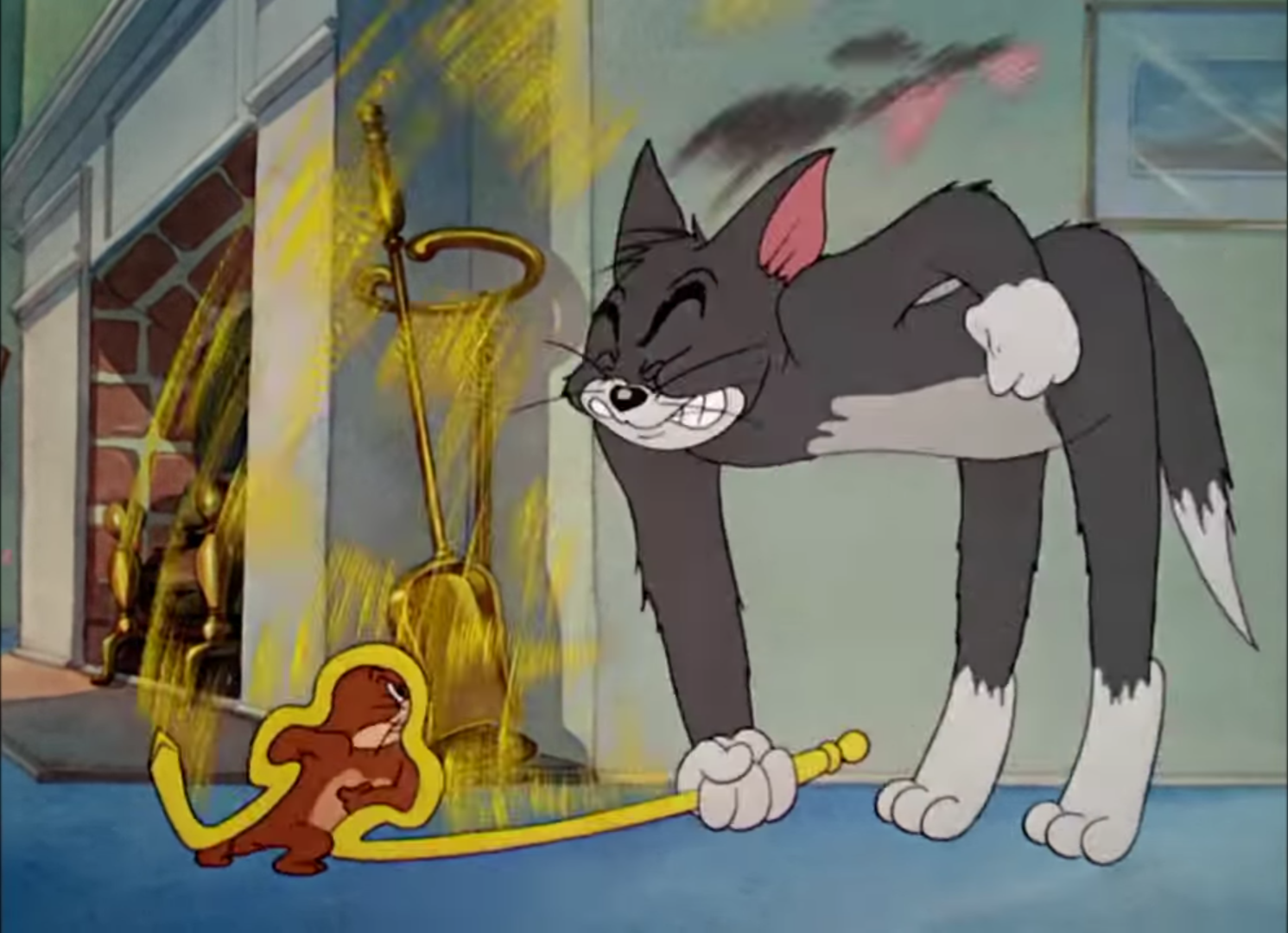 High Quality Tom and jerry powerful mouse Blank Meme Template