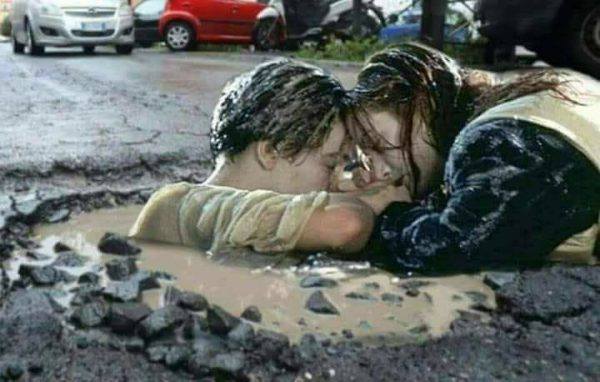 Titanic Pothole Blank Meme Template