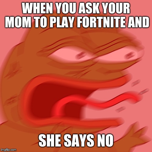 REEEEEEEEEEEEEEEEEEEEEE | WHEN YOU ASK YOUR MOM TO PLAY FORTNITE AND; SHE SAYS NO | image tagged in reeeeeeeeeeeeeeeeeeeeee | made w/ Imgflip meme maker