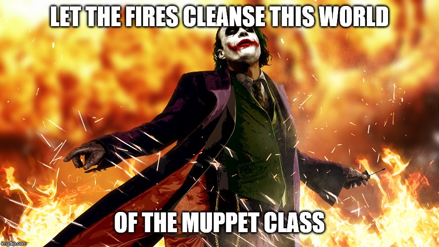 LET THE FIRES CLEANSE THIS WORLD OF THE MUPPET CLASS | made w/ Imgflip meme maker