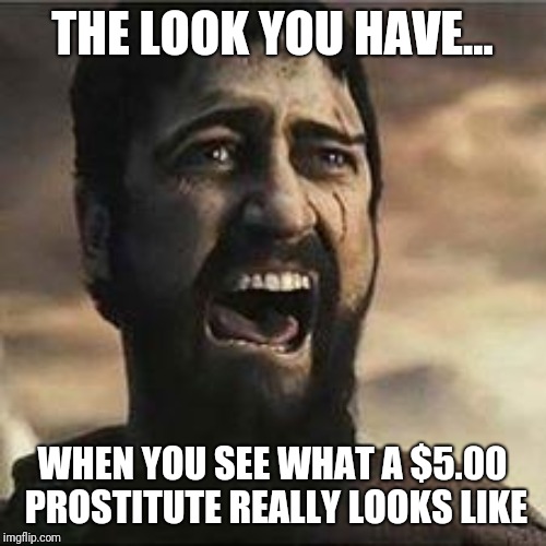 What $5 buys | THE LOOK YOU HAVE... WHEN YOU SEE WHAT A $5.00 PROSTITUTE REALLY LOOKS LIKE | image tagged in confused screaming | made w/ Imgflip meme maker
