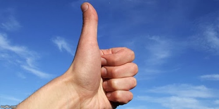thumbs up | ' | image tagged in thumbs up | made w/ Imgflip meme maker
