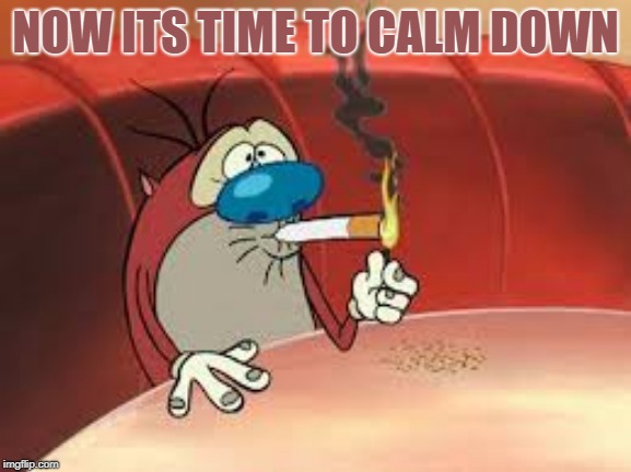 NOW ITS TIME TO CALM DOWN | image tagged in stempy | made w/ Imgflip meme maker