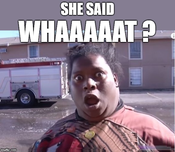 SHE SAID; WHAAAAAT ? | image tagged in what what,bbw | made w/ Imgflip meme maker