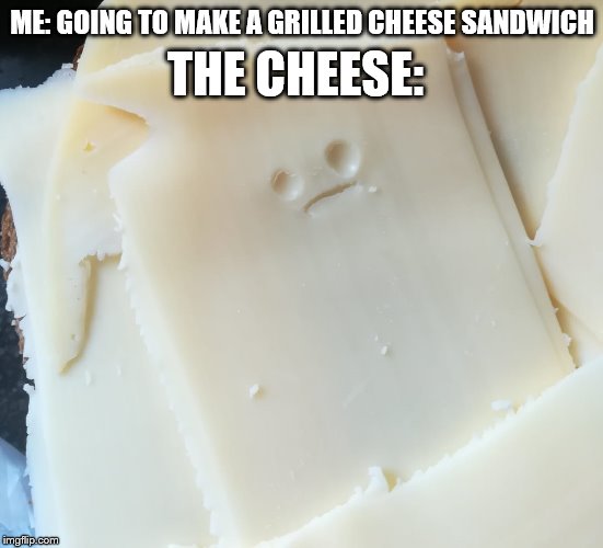 THE CHEESE:; ME: GOING TO MAKE A GRILLED CHEESE SANDWICH | image tagged in dutch,memes,cheese,grilled cheese | made w/ Imgflip meme maker