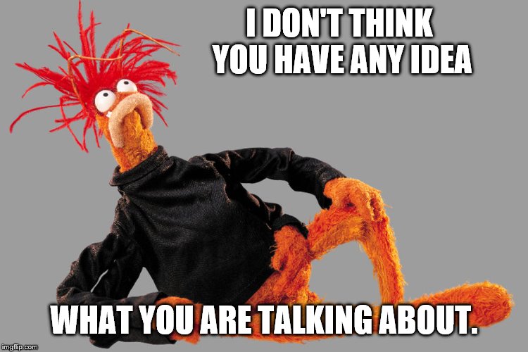 I DON'T THINK YOU HAVE ANY IDEA WHAT YOU ARE TALKING ABOUT. | made w/ Imgflip meme maker