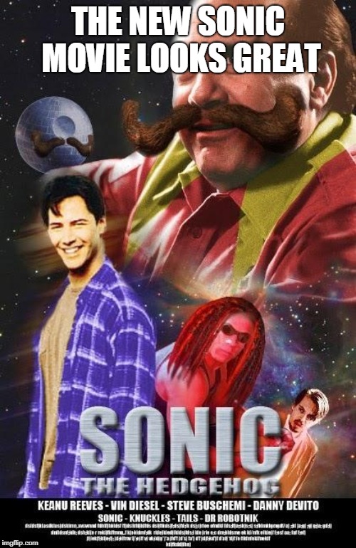 THE NEW SONIC MOVIE LOOKS GREAT | image tagged in the new sonic movie looks great | made w/ Imgflip meme maker