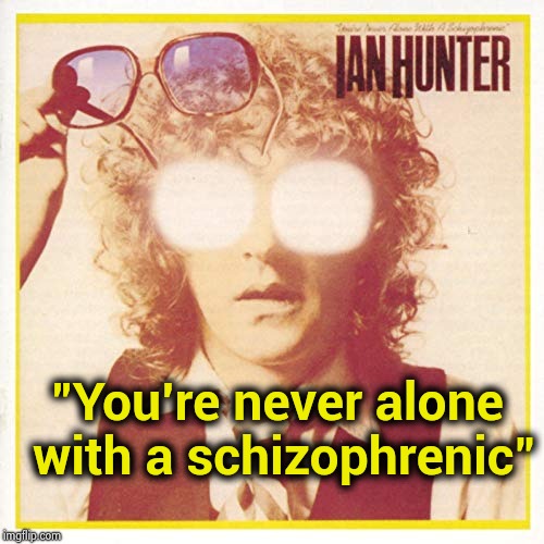 "You're never alone with a schizophrenic" | made w/ Imgflip meme maker