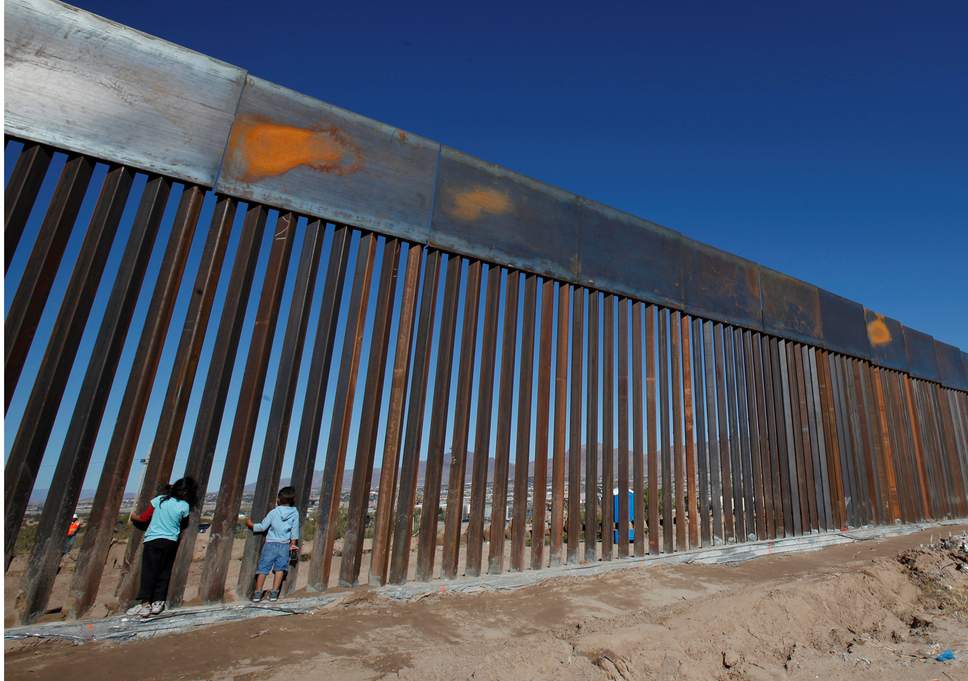 The USA - Mexican border wall Blank Meme Template