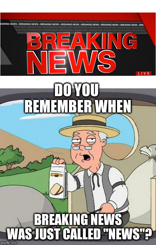 Yes, Pepperidge farm does! | DO YOU REMEMBER WHEN; BREAKING NEWS WAS JUST CALLED "NEWS"? | image tagged in pepperidge farm remembers,humor,apolitical,cnn,breaking news,funny | made w/ Imgflip meme maker
