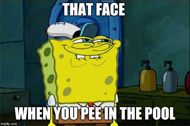 Don't You Squidward | THAT FACE; WHEN YOU PEE IN THE POOL | image tagged in memes,dont you squidward | made w/ Imgflip meme maker