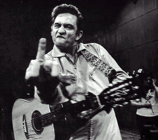 Johnny Cash finger Blank Meme Template
