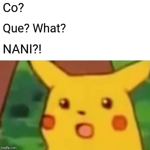 Surprised Pikachu Meme | Co? Que? What? NANI?! | image tagged in memes,surprised pikachu | made w/ Imgflip meme maker