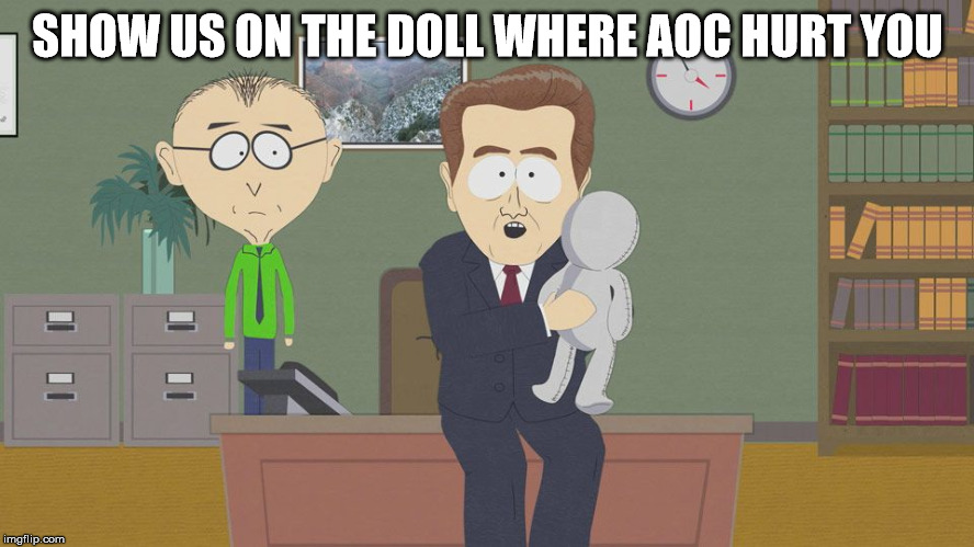show us on this doll | SHOW US ON THE DOLL WHERE AOC HURT YOU | image tagged in show us on this doll | made w/ Imgflip meme maker