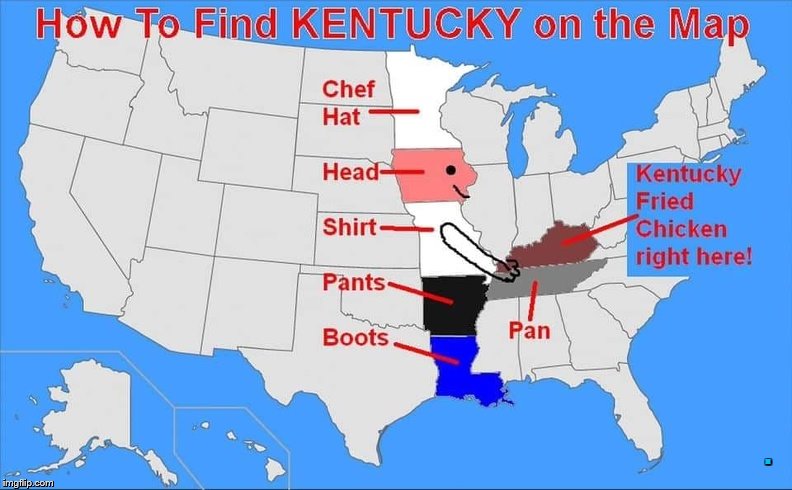 How to find Kentucky on a map - Imgflip