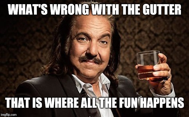 Ron J | WHAT'S WRONG WITH THE GUTTER THAT IS WHERE ALL THE FUN HAPPENS | image tagged in ron j | made w/ Imgflip meme maker