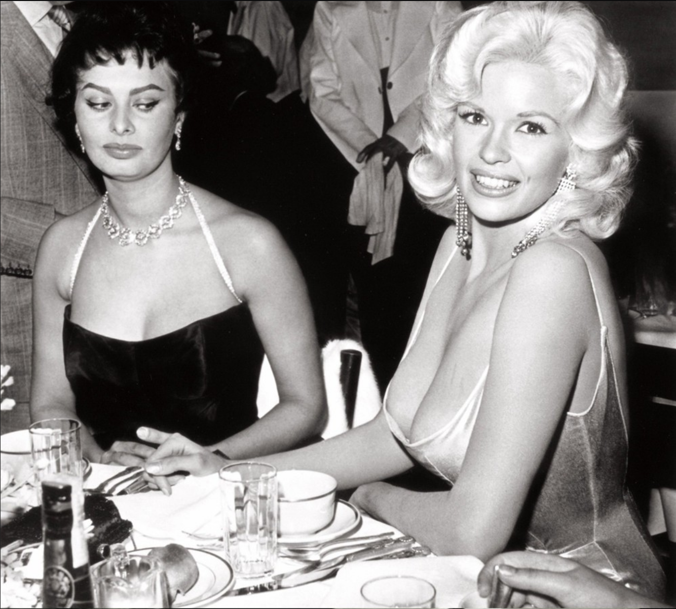 Sophia Loren and Jayne Mansfield Blank Meme Template