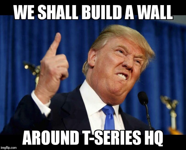 Donald Trump hates T-series  | image tagged in t-series | made w/ Imgflip meme maker