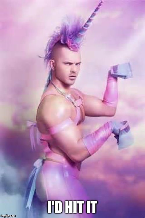 Gay Unicorn | I'D HIT IT | image tagged in gay unicorn | made w/ Imgflip meme maker