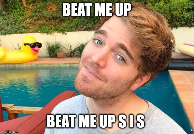 Shane | BEAT ME UP; BEAT ME UP S I S | image tagged in shane dawson,memes | made w/ Imgflip meme maker
