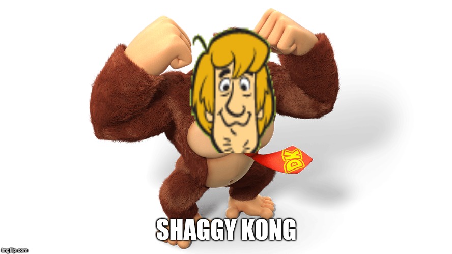 SHAGGY KONG | image tagged in dk,shaggy | made w/ Imgflip meme maker