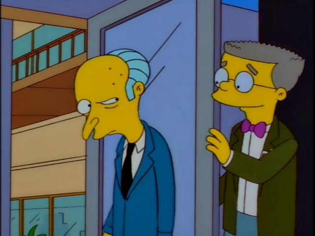 High Quality Burns doesn't trust Smithers Blank Meme Template