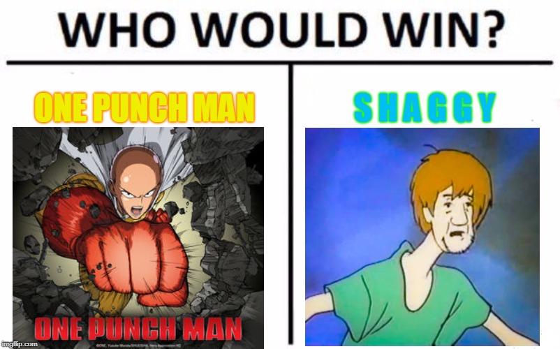 Who Would Win? | ONE PUNCH MAN; S H A G G Y | image tagged in memes,who would win | made w/ Imgflip meme maker