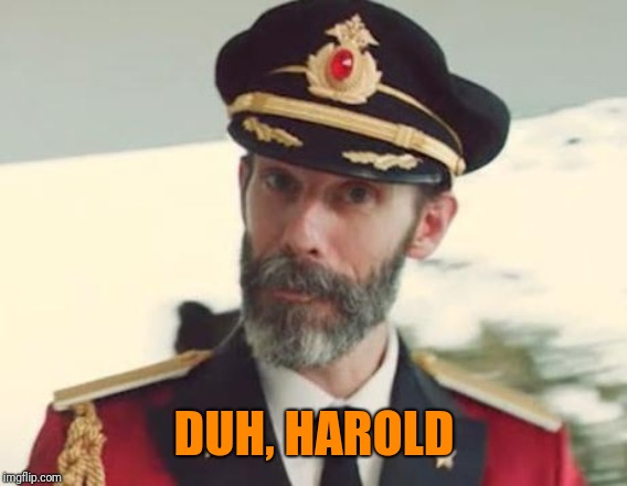 Captain Obvious | DUH, HAROLD | image tagged in captain obvious | made w/ Imgflip meme maker