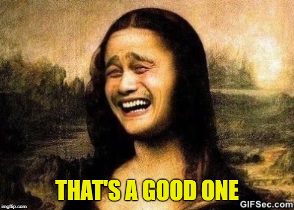 Bitch Please Mona Lisa | THAT'S A GOOD ONE | image tagged in bitch please mona lisa | made w/ Imgflip meme maker