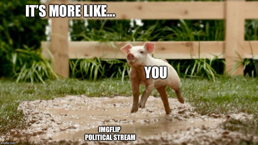 Like pigs in mud  | IT’S MORE LIKE... YOU; IMGFLIP POLITICAL STREAM | image tagged in imgflip,imgflip user,imgflip trolls,political memes,american politics | made w/ Imgflip meme maker