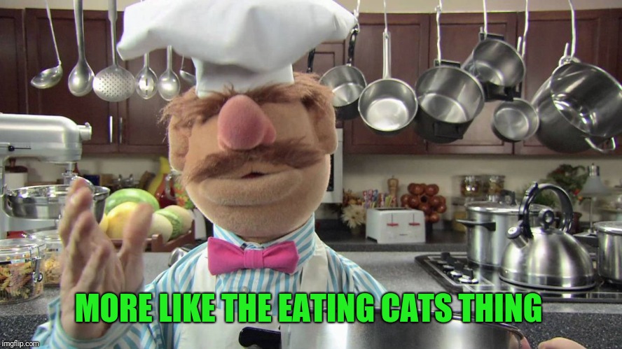 swedish chef | MORE LIKE THE EATING CATS THING | image tagged in swedish chef | made w/ Imgflip meme maker