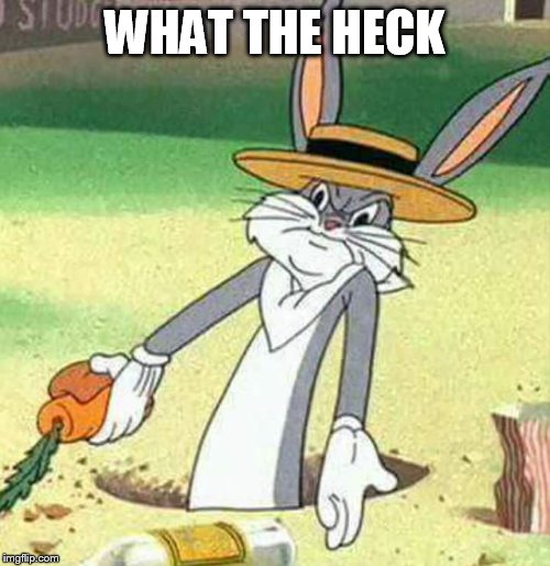 Bugs Bunny  | WHAT THE HECK | image tagged in bugs bunny | made w/ Imgflip meme maker