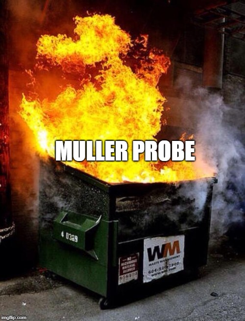 Dumpster Fire | MULLER PROBE | image tagged in dumpster fire | made w/ Imgflip meme maker