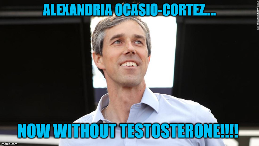 AOC minus  | ALEXANDRIA OCASIO-CORTEZ.... NOW WITHOUT TESTOSTERONE!!!! | image tagged in democrats,presidential race | made w/ Imgflip meme maker