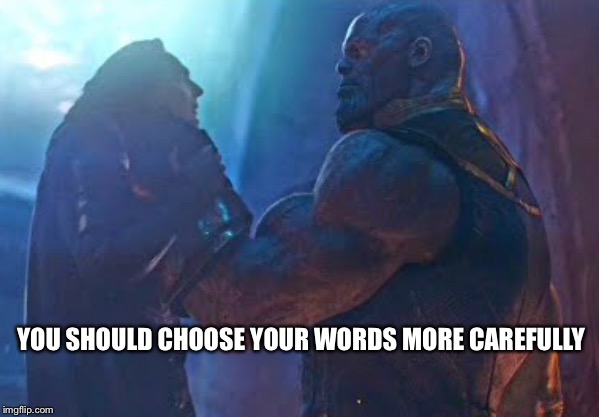 You should choose your words more carefully | YOU SHOULD CHOOSE YOUR WORDS MORE CAREFULLY | image tagged in you should choose your words more carefully | made w/ Imgflip meme maker