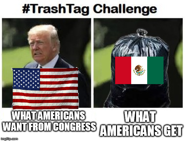 trump loves mexicans, but still gunna build wall | WHAT AMERICANS GET; WHAT AMERICANS WANT FROM CONGRESS | image tagged in trump,memes,mexicans,hate,americans | made w/ Imgflip meme maker