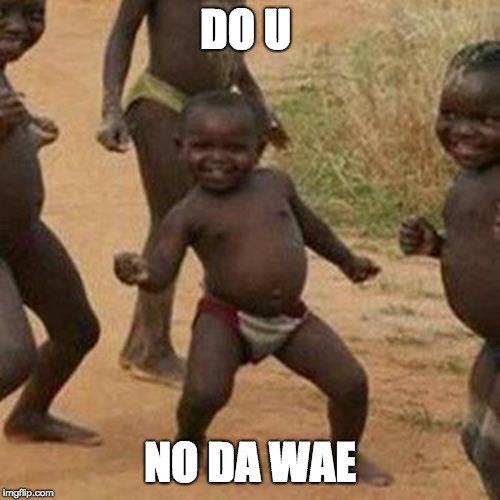Third World Success Kid | DO U; NO DA WAE | image tagged in memes,third world success kid | made w/ Imgflip meme maker